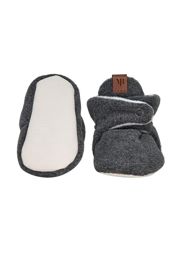 Детские тапочки для новорожденных антискользящие Generic Brands, Anthracite — фото 4