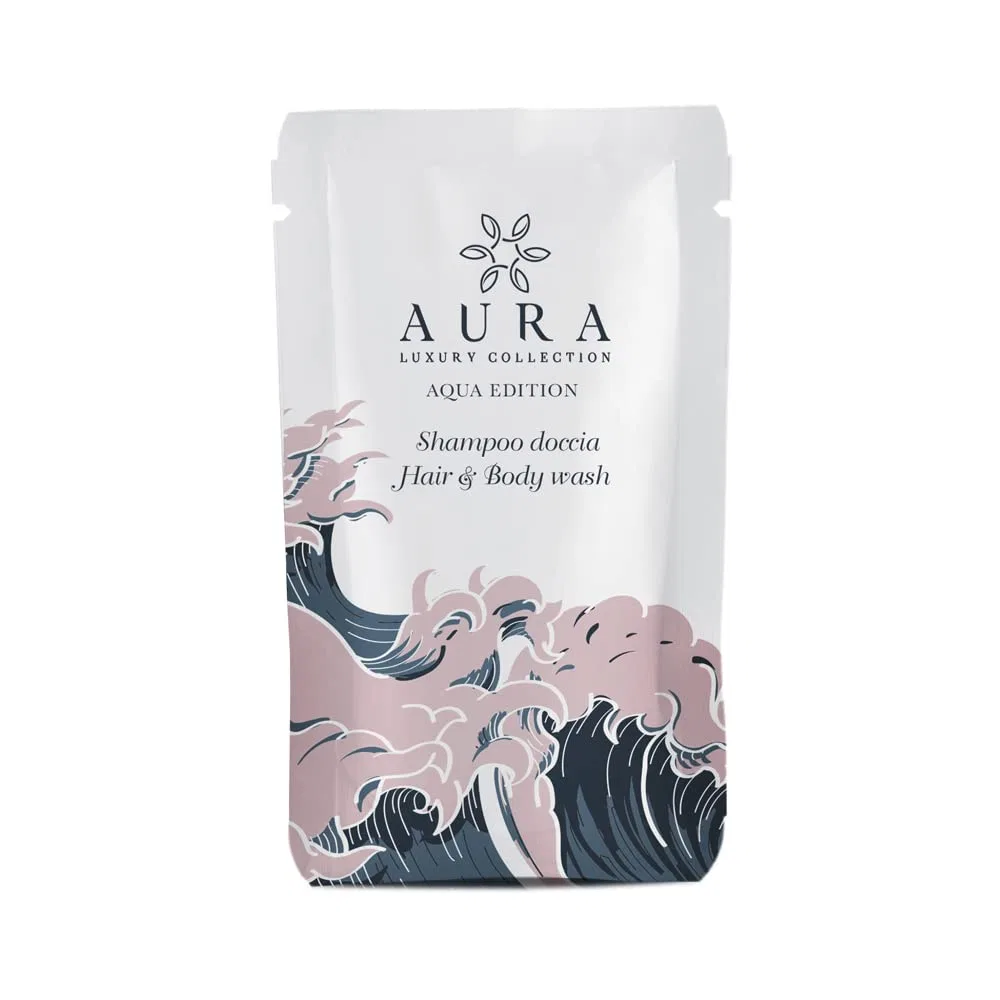 Гель для душа AURA LUXURY COLLECTION, набор 200 шт, 30 мл, Green