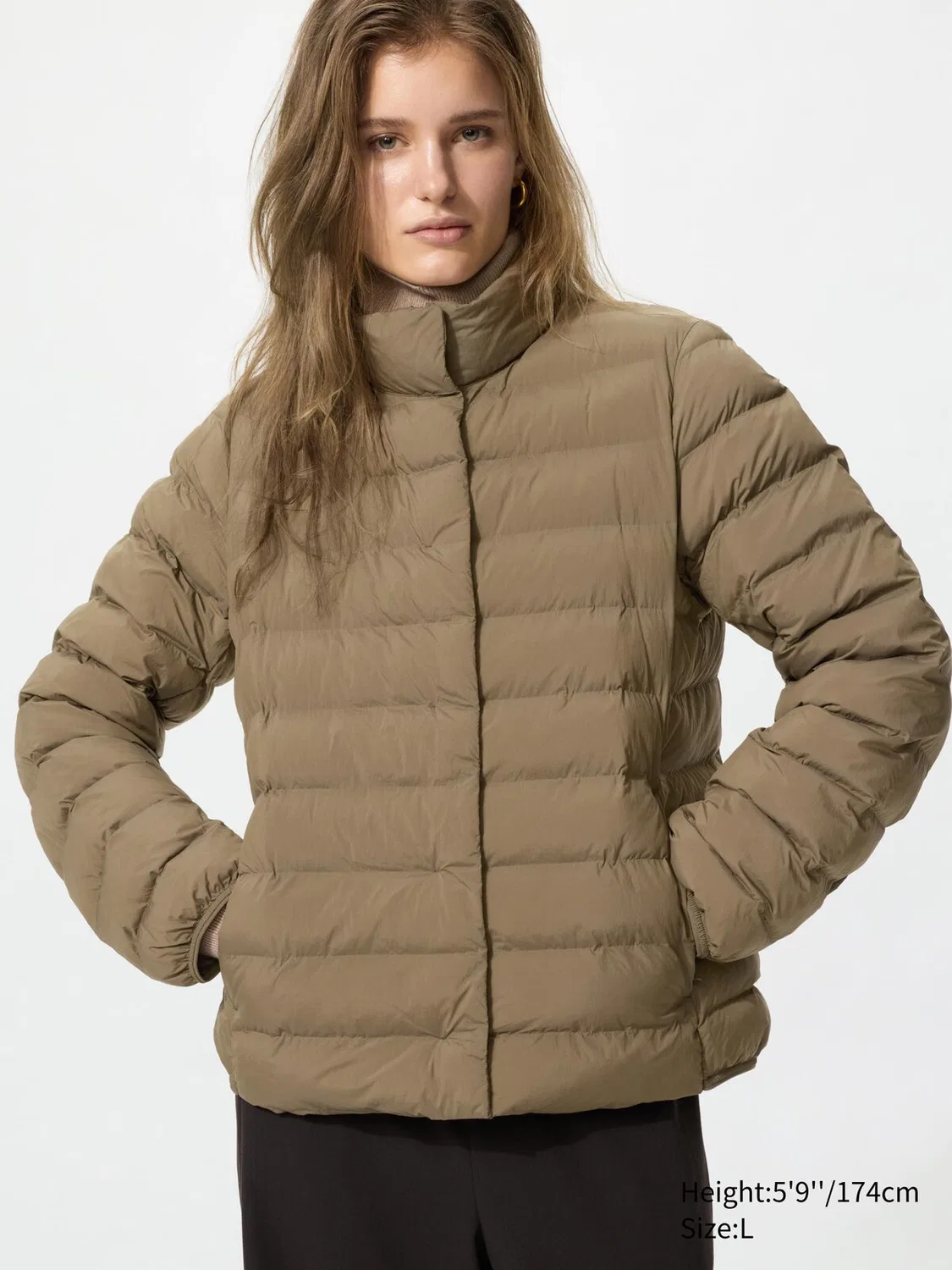 Куртка Pufftech Uniqlo, коричневый