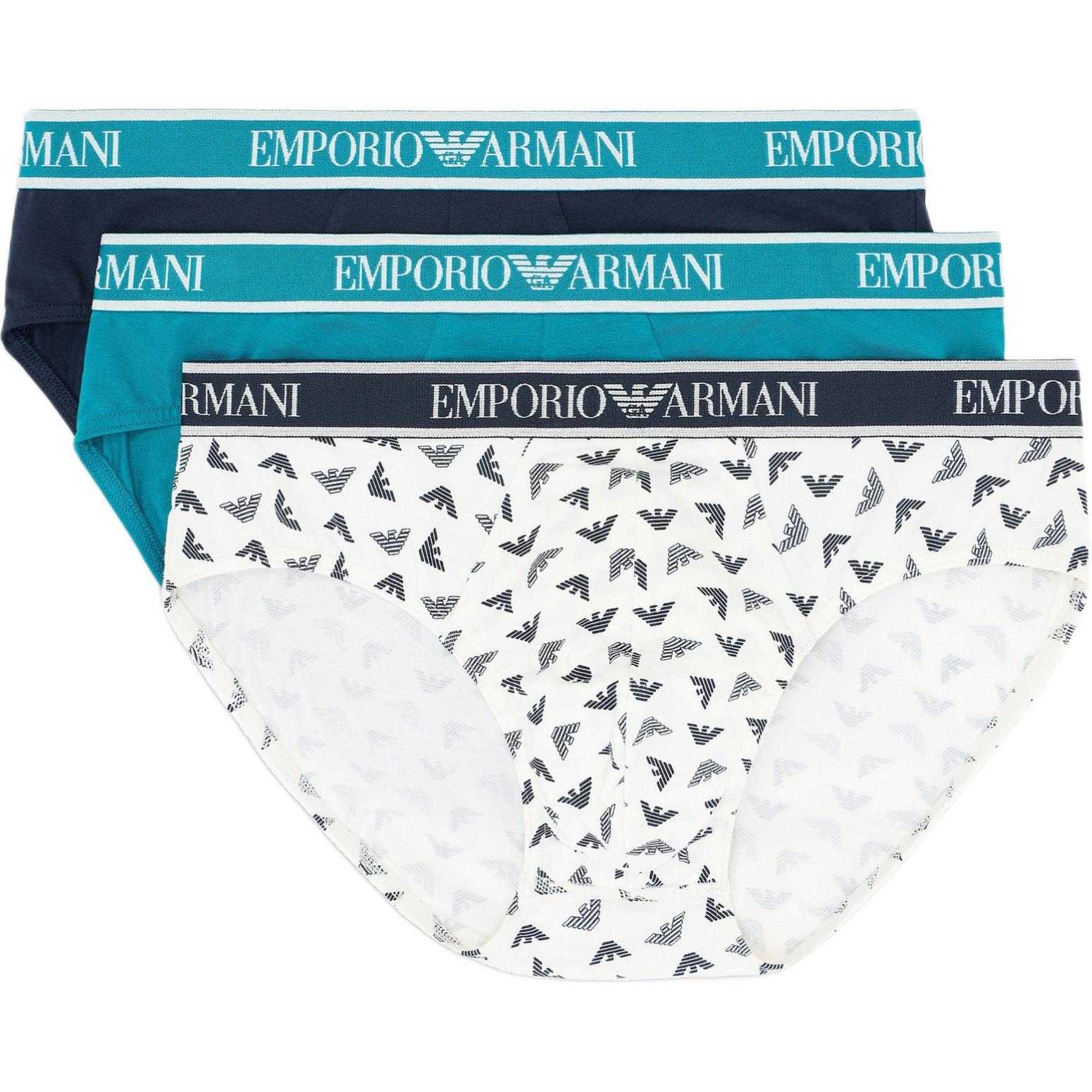 

Три пары трусов с логотипом Core на поясе EMPORIO ARMANI, белый