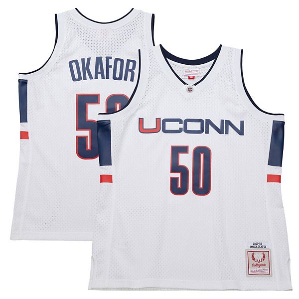 

Мужская футболка uconn huskies emeka okafor white 2001/02 swingman replica Mitchell & Ness