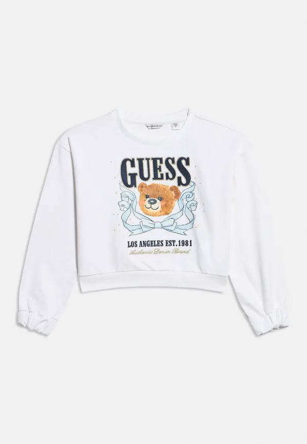 Детская спортивная толстовка средней длины Guess, Pure White — фото 3