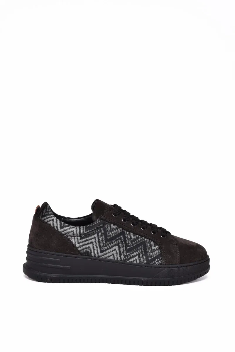 Missoni Кроссовки из ткани и замши - черные