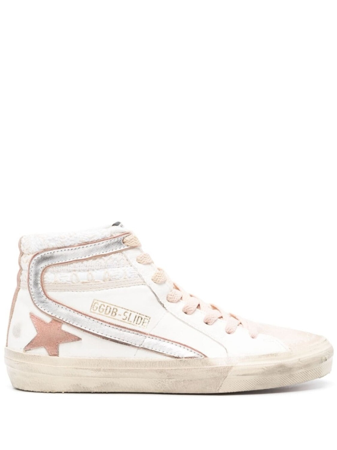 

Golden Goose высокие кеды Slide, белый
