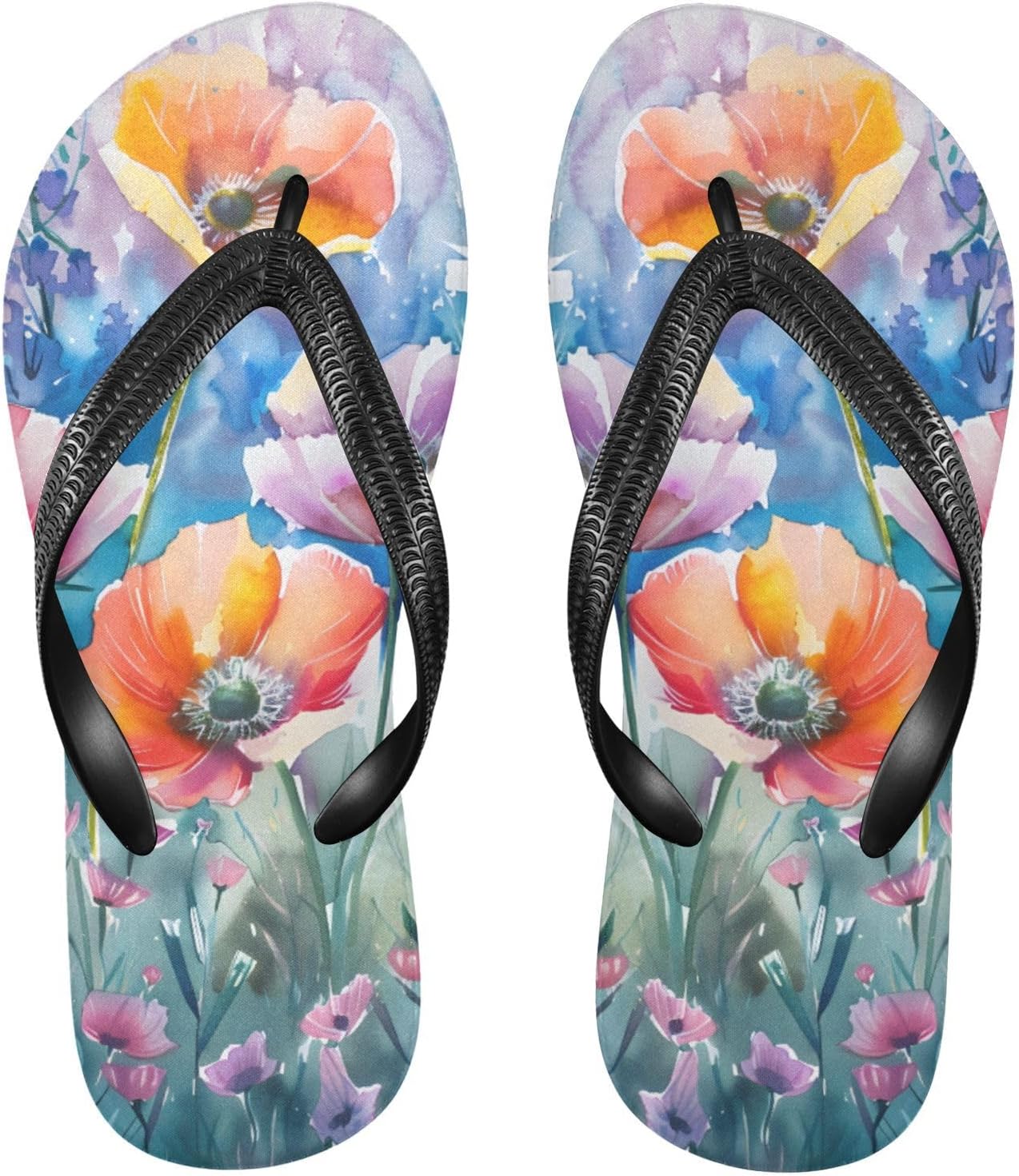 

Женские и мужские шлепанцы с акварельными цветами мака, женские тапочки, мужские сандалии, шлепанцы для душа, летние нескользящие шлепанцы для плавания, пляжа и ванной Mnsruu, Poppy A8518