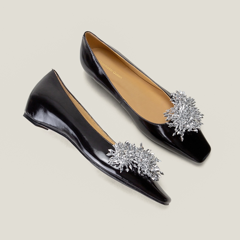 SHOEMAKER QUEEN Женские повседневные туфли Women's - стильные серебристые, цвет Stylish Silver — фото 4