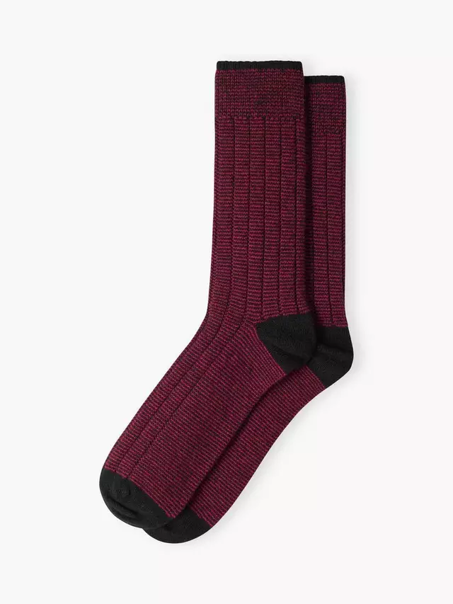 

Носки Brora Stripy Cashmere Blend, цвет black/mulberry