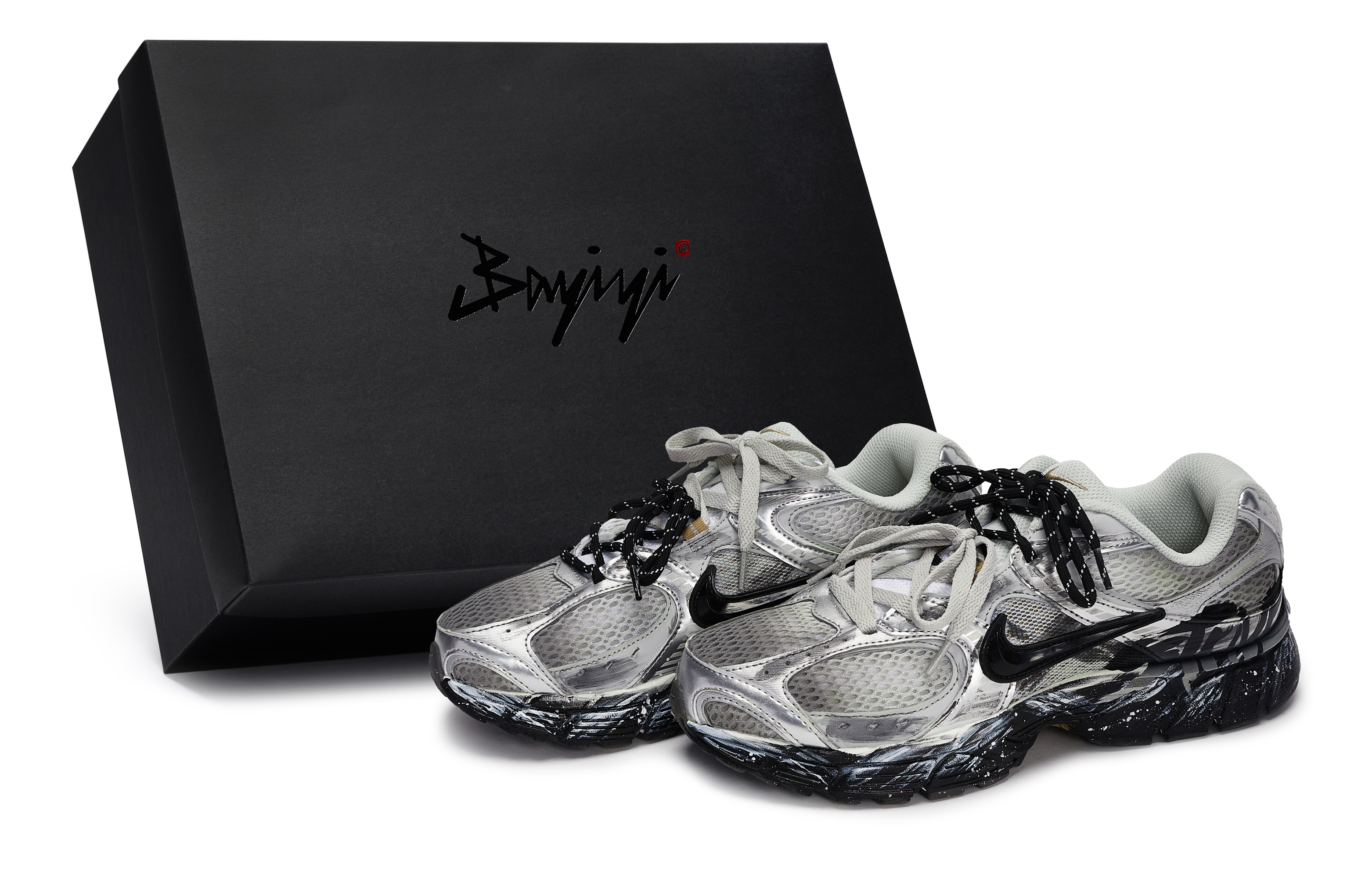 

Nike Кроссовки для бега V5 RNR с низким верхом, устойчивые к истиранию, мужские, цвет: черный, серый, серебристый