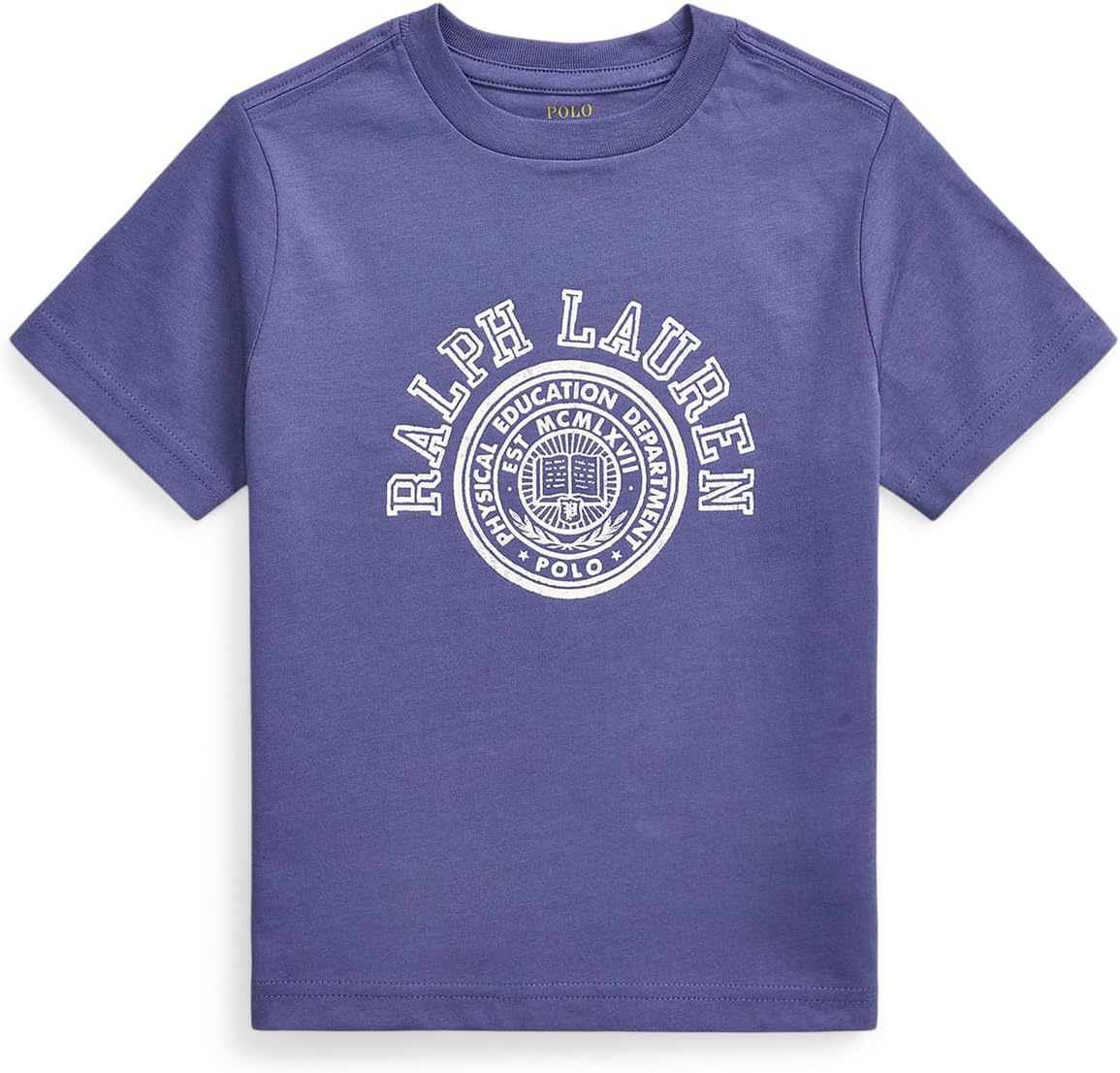 

Футболка из хлопкового джерси с логотипом Polo Ralph Lauren Kids, Classic Blue