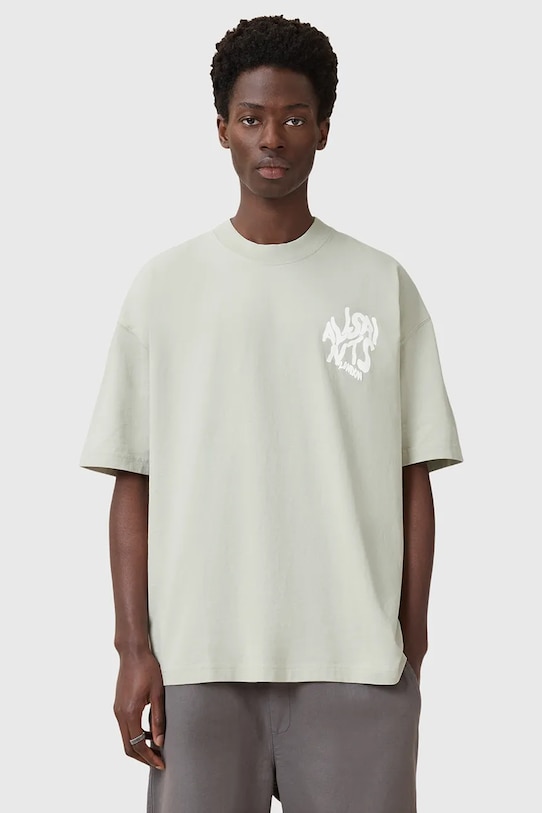 

Хлопковая футболка ORLANDO Allsaints, зеленый