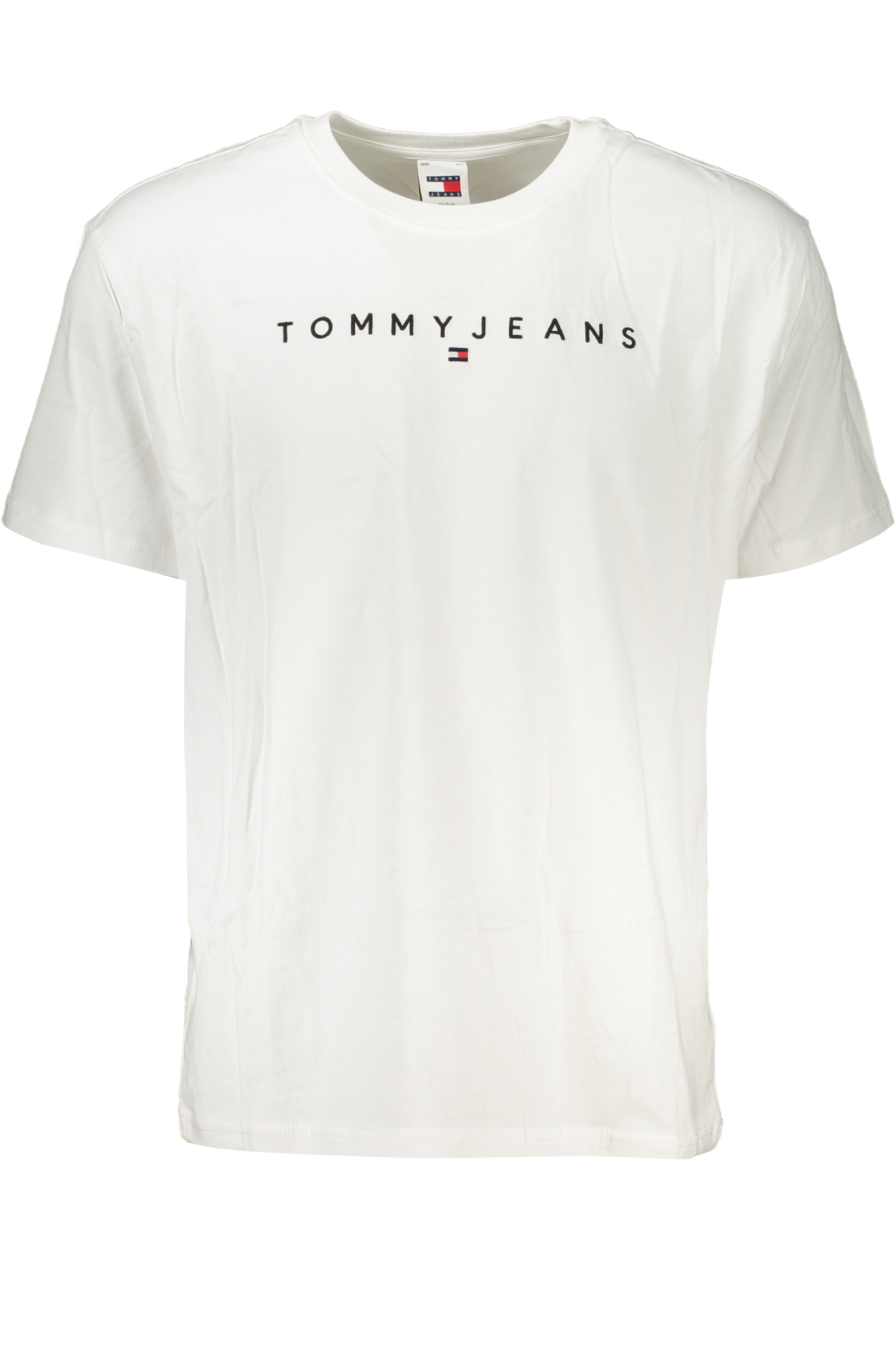 

Футболка мужская Tommy Hilfiger хлопковая с круглым вырезом и логотипом на груди, белый