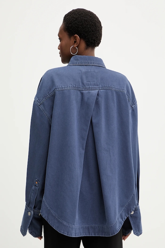 Джинсовая рубашка c overshirt 1.0 BOSS Orange, темно-синий — фото 3