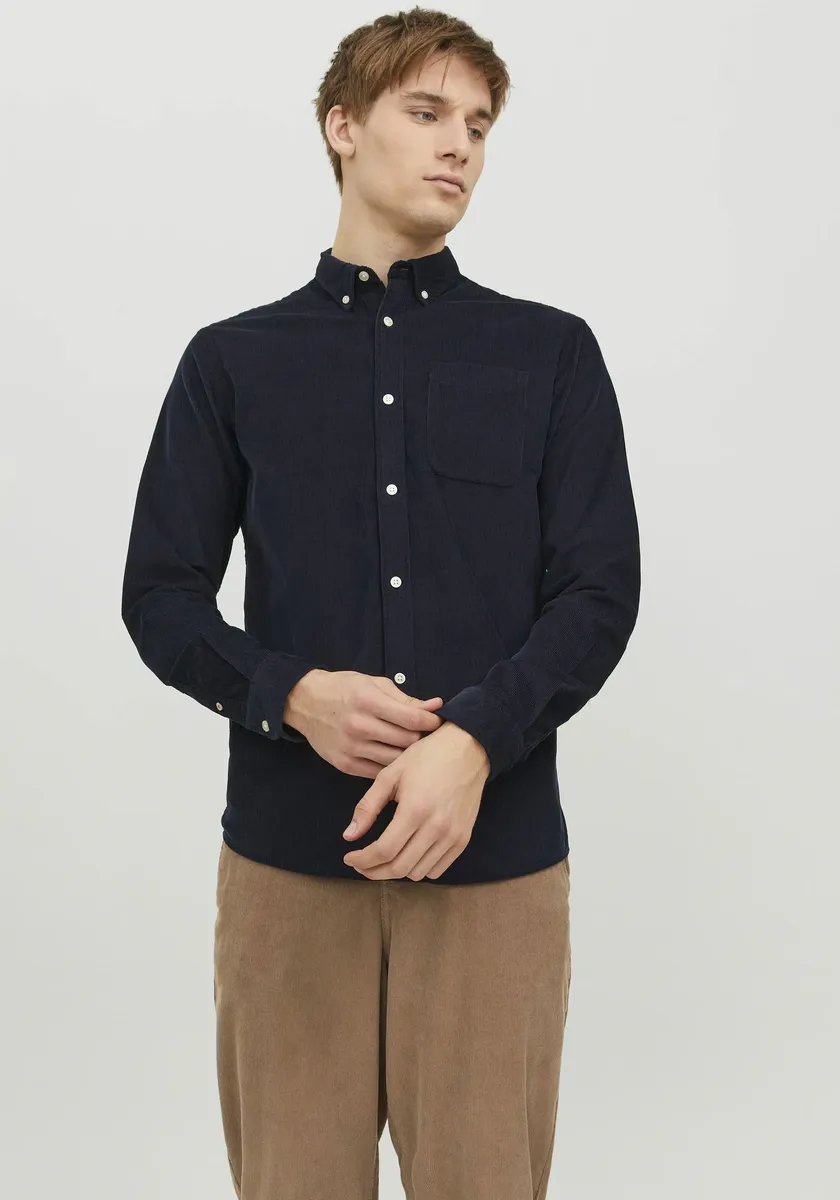 

Рубашка Jack & Jones с длинными рукавами "JJECLASSIC CORD SHIRT LS SN", из вельвета, синий