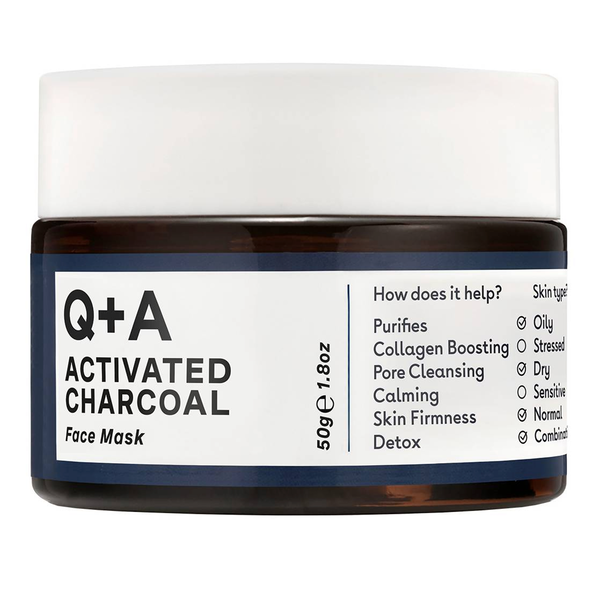

Очищающая маска для лица с активированным углем, 50 мл Q+A Activated charcoal