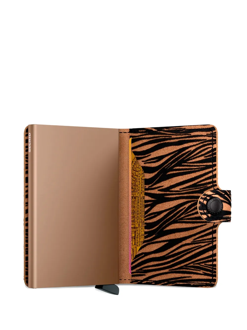 

Мини-кошелек из кожи с принтом зебры Secrid, нейтральный