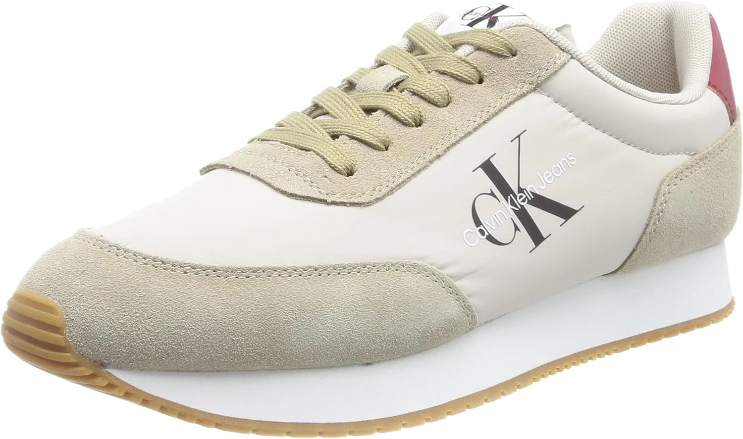 Кроссовки Calvin Klein Herren Retro Runner Su-ny Mono Ym0ym00804 Cupsole, Beige Eggshell Travertine Merlot