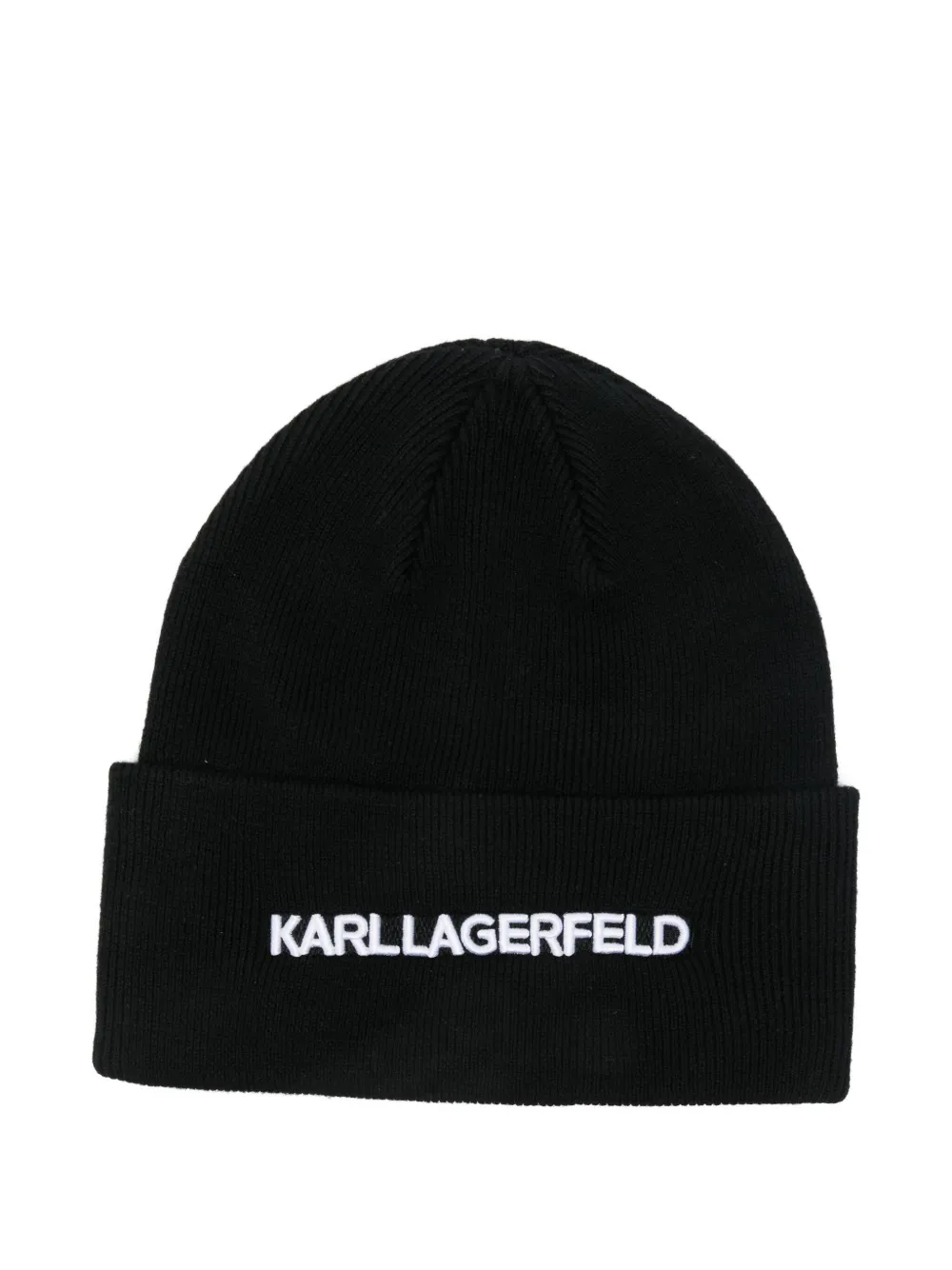 

Шапка с вышитым логотипом KARL LAGERFELD, черный