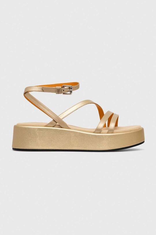 Кожаные сандалии TH STRAP GOLD PLATFORM Tommy Hilfiger, золото