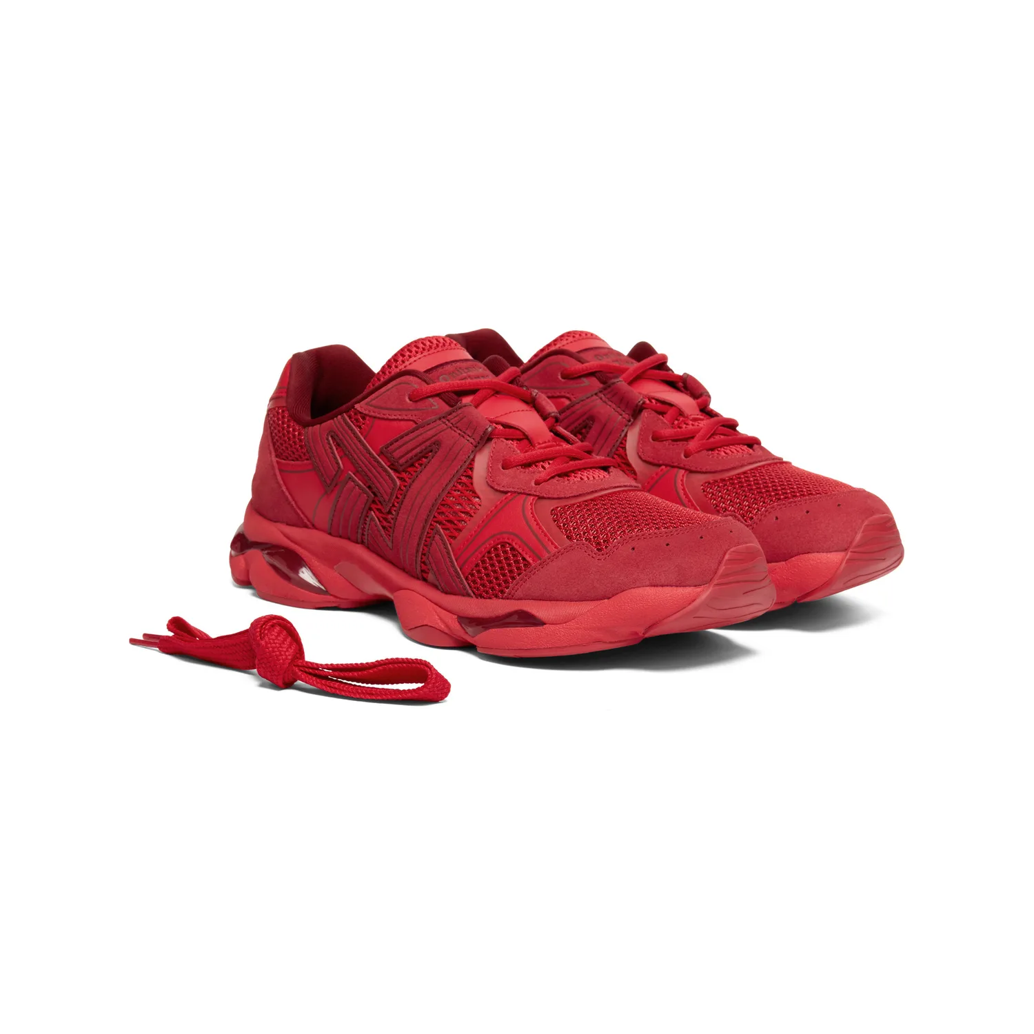 Onitsuka Tiger TIGRUN Textile, Synthetic Leather Low top Casual Shoes Unisex Red — фото 4
