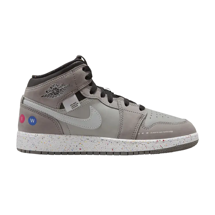 

Кроссовки Air Jordan 1 Mid Wings GS, серый