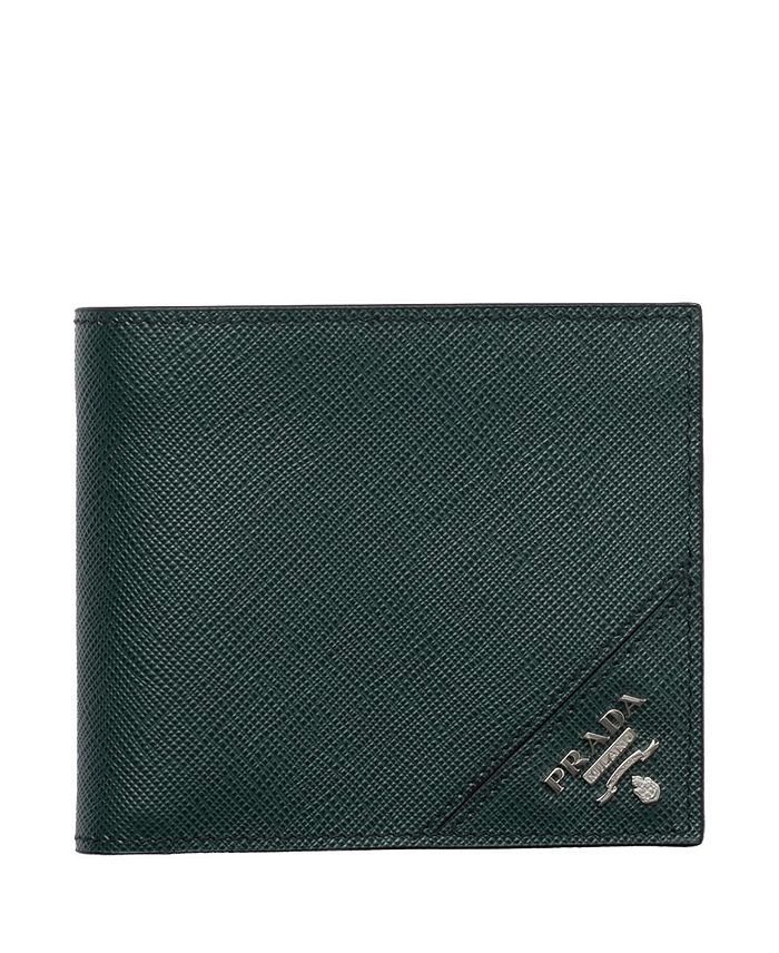 

Кошелёк из кожи Saffiano Prada, зеленый