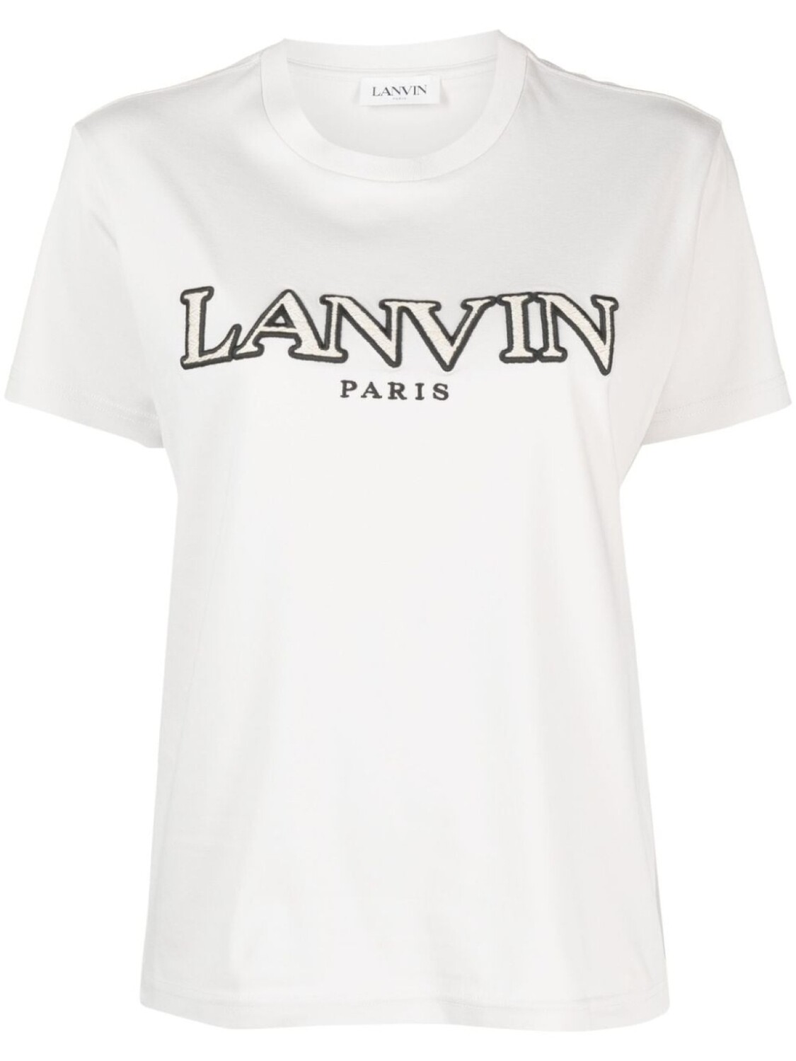 

Lanvin футболка с вышитым логотипом, серый