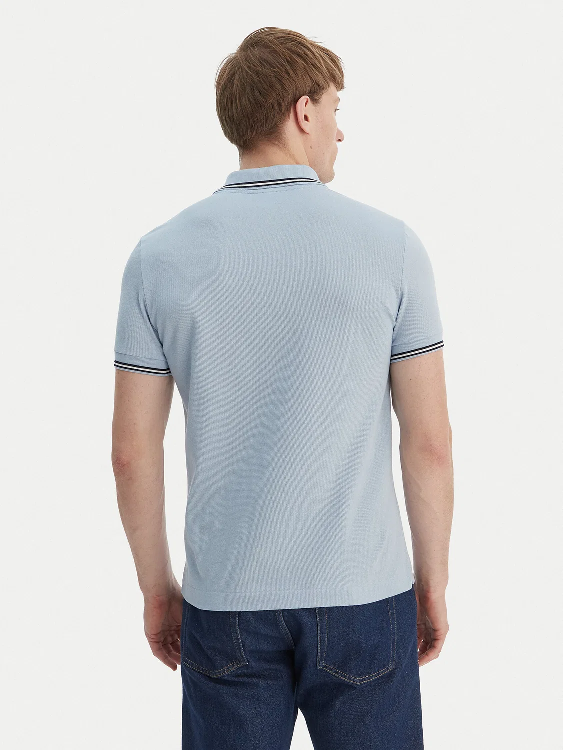 Мужское поло классического кроя Lacoste, синий — фото 3