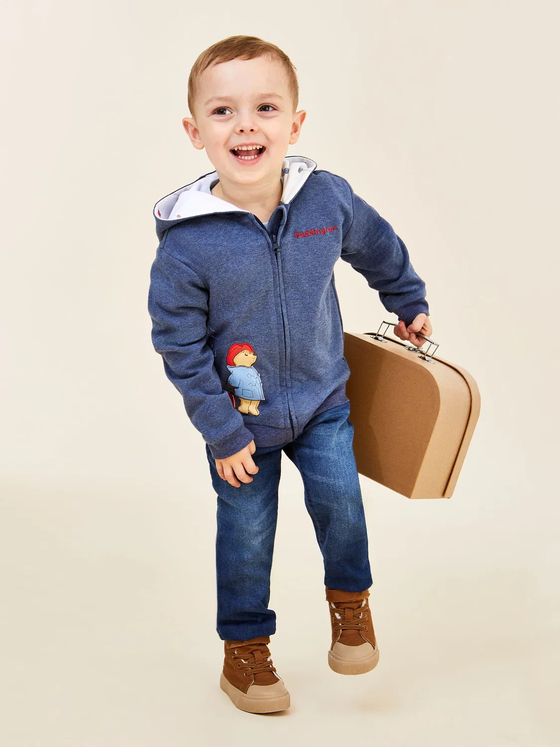 Худи Paddington с аппликацией, JoJo Maman Bébé, темно-синий
