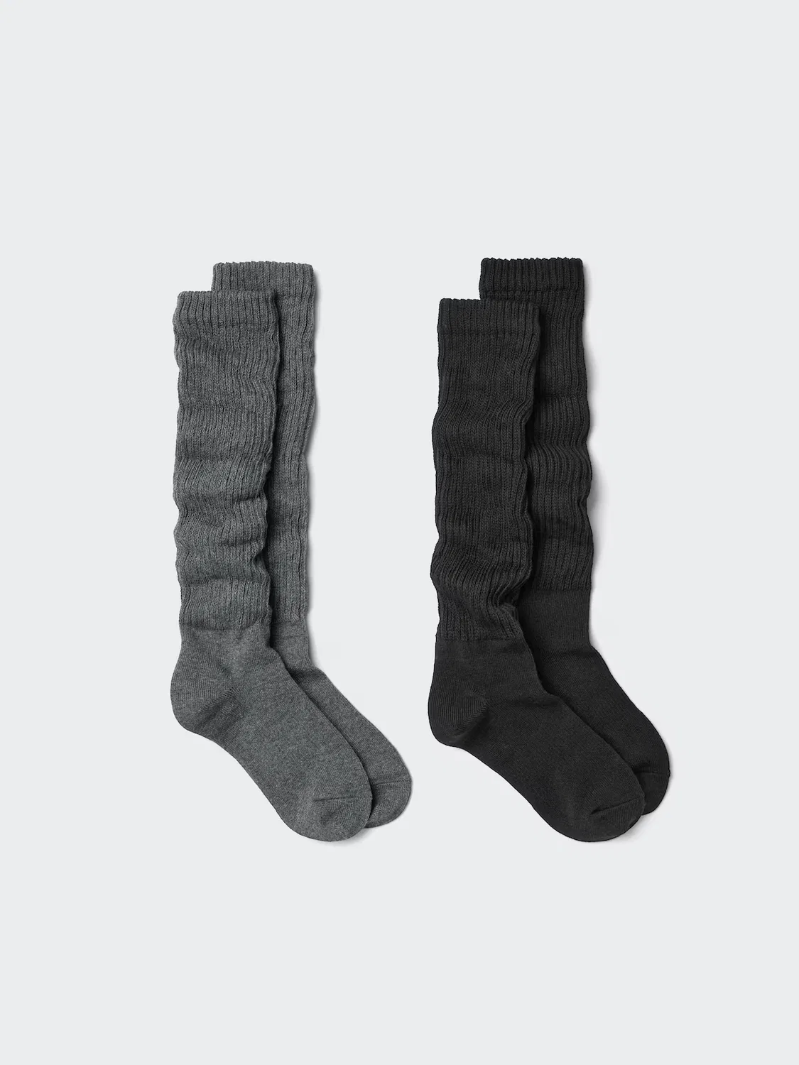 Носки Uniqlo, длинные свободные, темно-серый