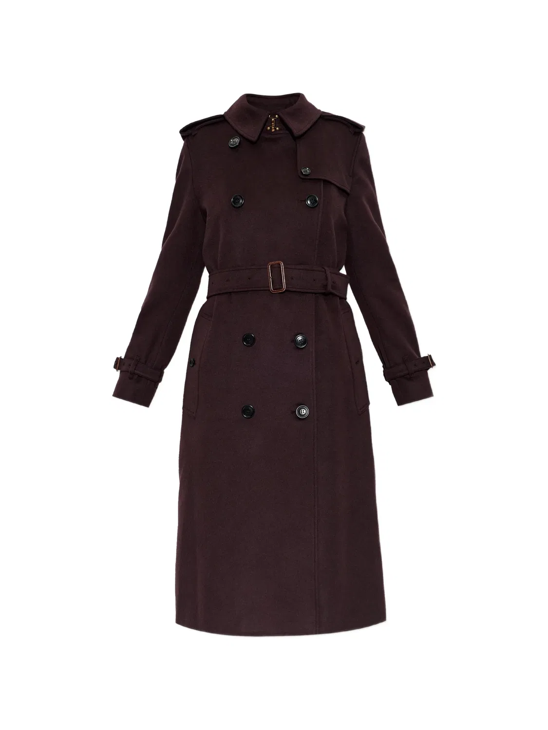 Двубортное пальто Kensington из кашемира Burberry, фиолетовый