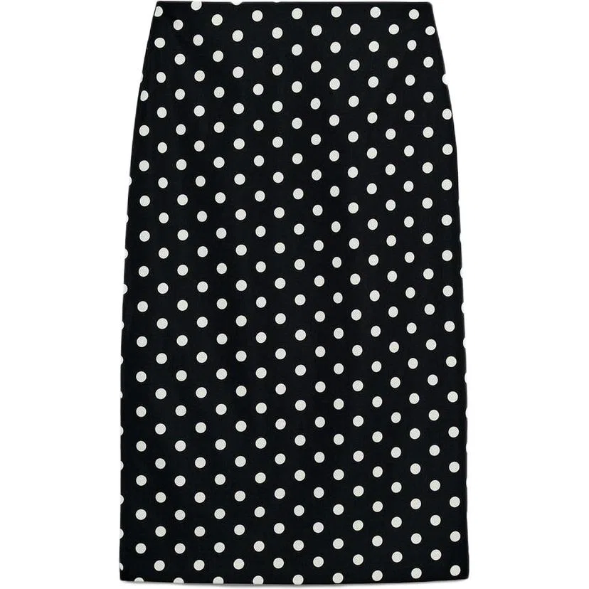 Женская юбка-миди с принтом ZARA, Black/White