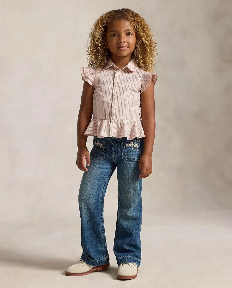 Детская блуза для девочек с длинным рукавом Polo Ralph Lauren, Rosa — фото 3