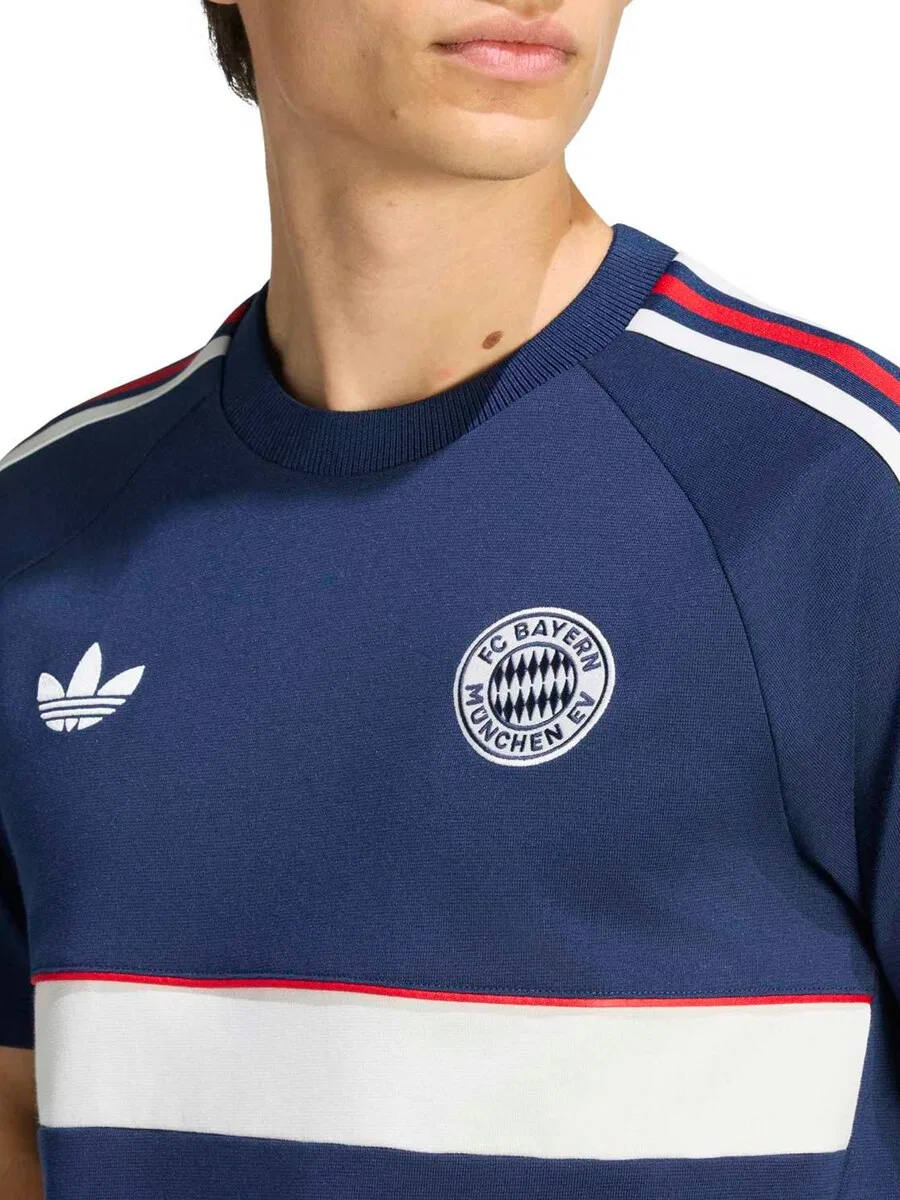 Темно-синяя футболка ADIDAS PERFORMANCE Performance FC Bayern Munchen — фото 3