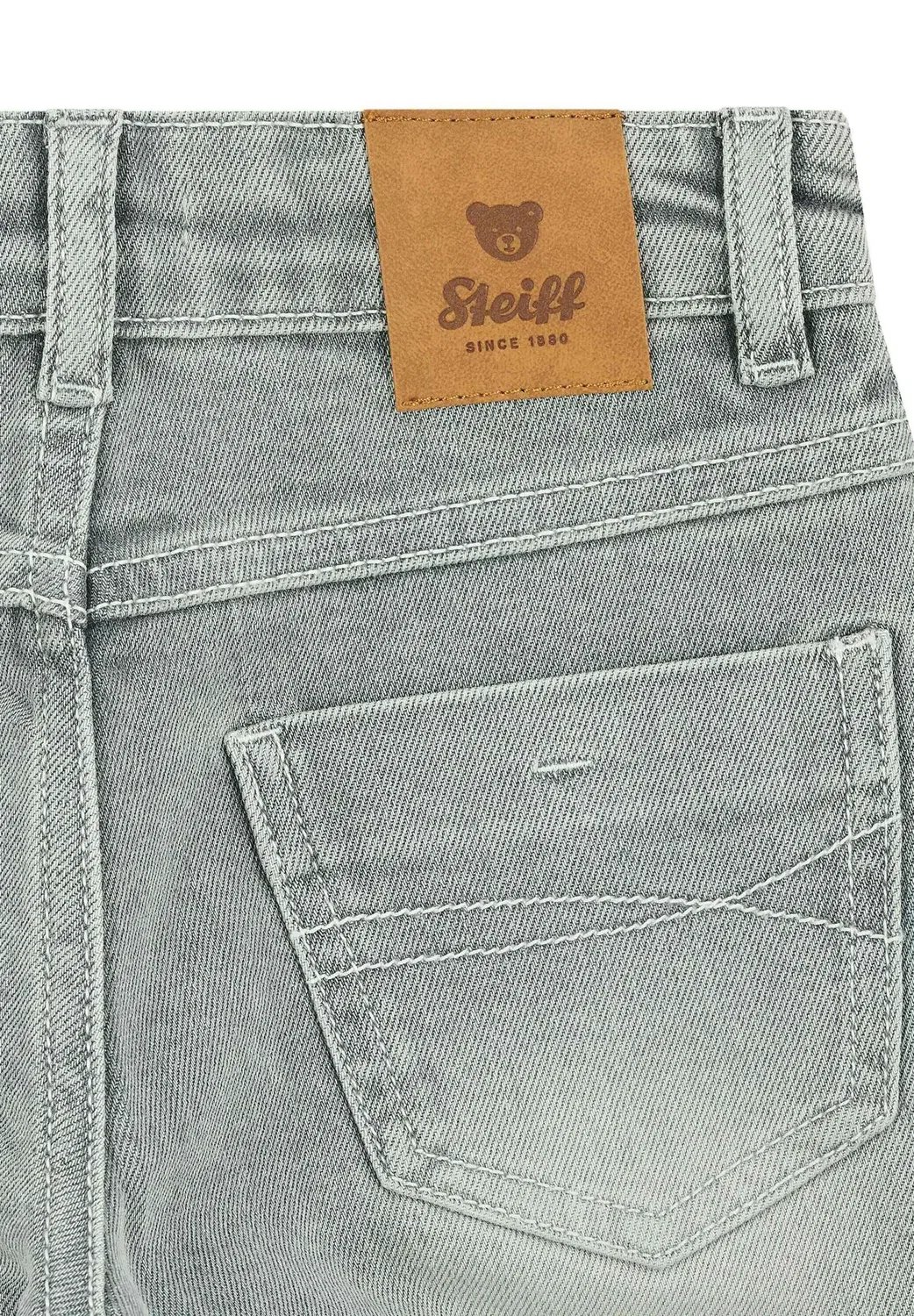 Jeanshose off to the moon, verstellbarer bund - straight leg jeans Steiff, Drizzle Melange — фото 3