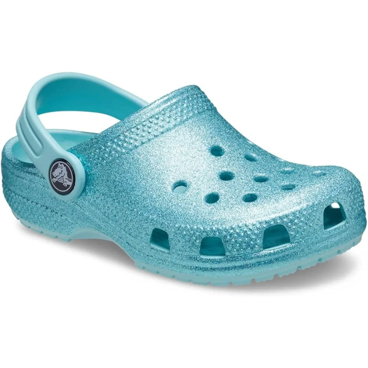 Детские сабо Crocs Classic Pure Water Glitter, синий