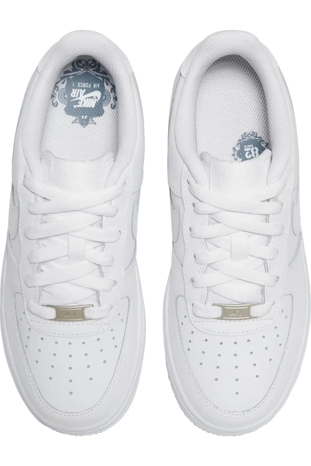 Детские кроссовки баскетбольные Air Force 1 Nike, 100 белый/белый/белый/белый — фото 4