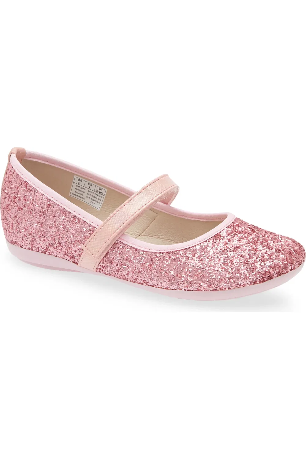 Туфли детские с блестками Estrella Mary Jane Childrenchic, розовый