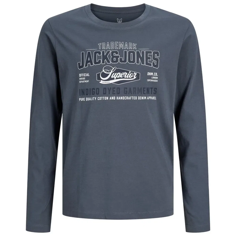 Детская футболка с длинным рукавом Jack & jones Logo, Grey