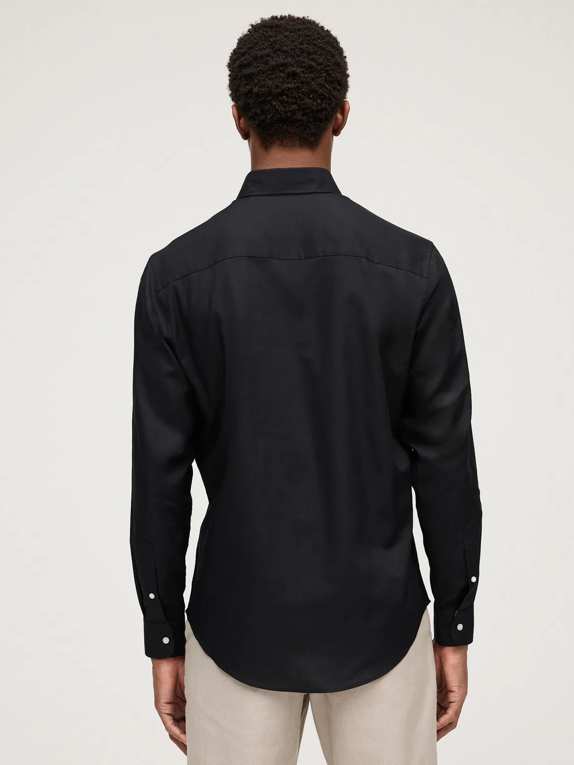 Рубашка Оксфордская slim fit Next, черный — фото 3