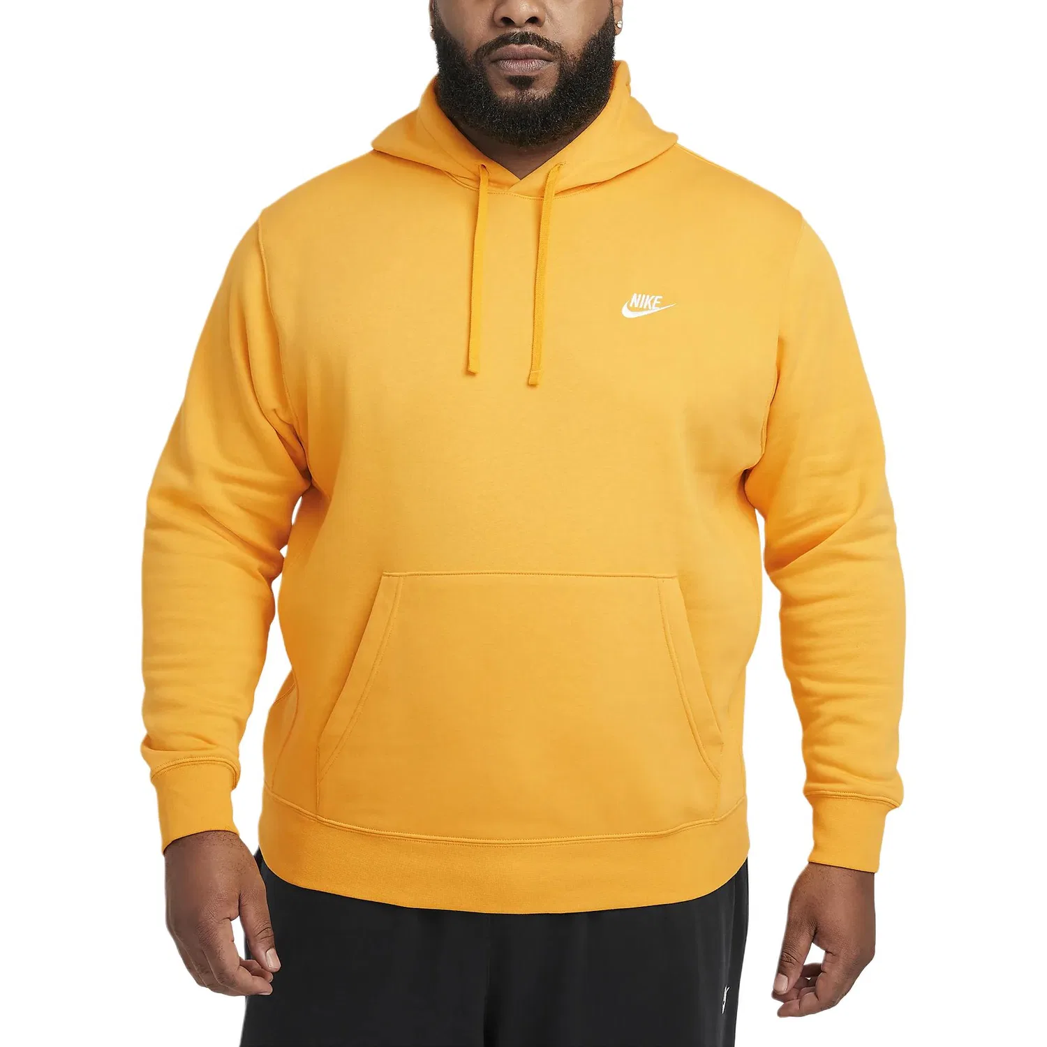 Мужское худи с капюшоном из флиса Nike, University Gold/White