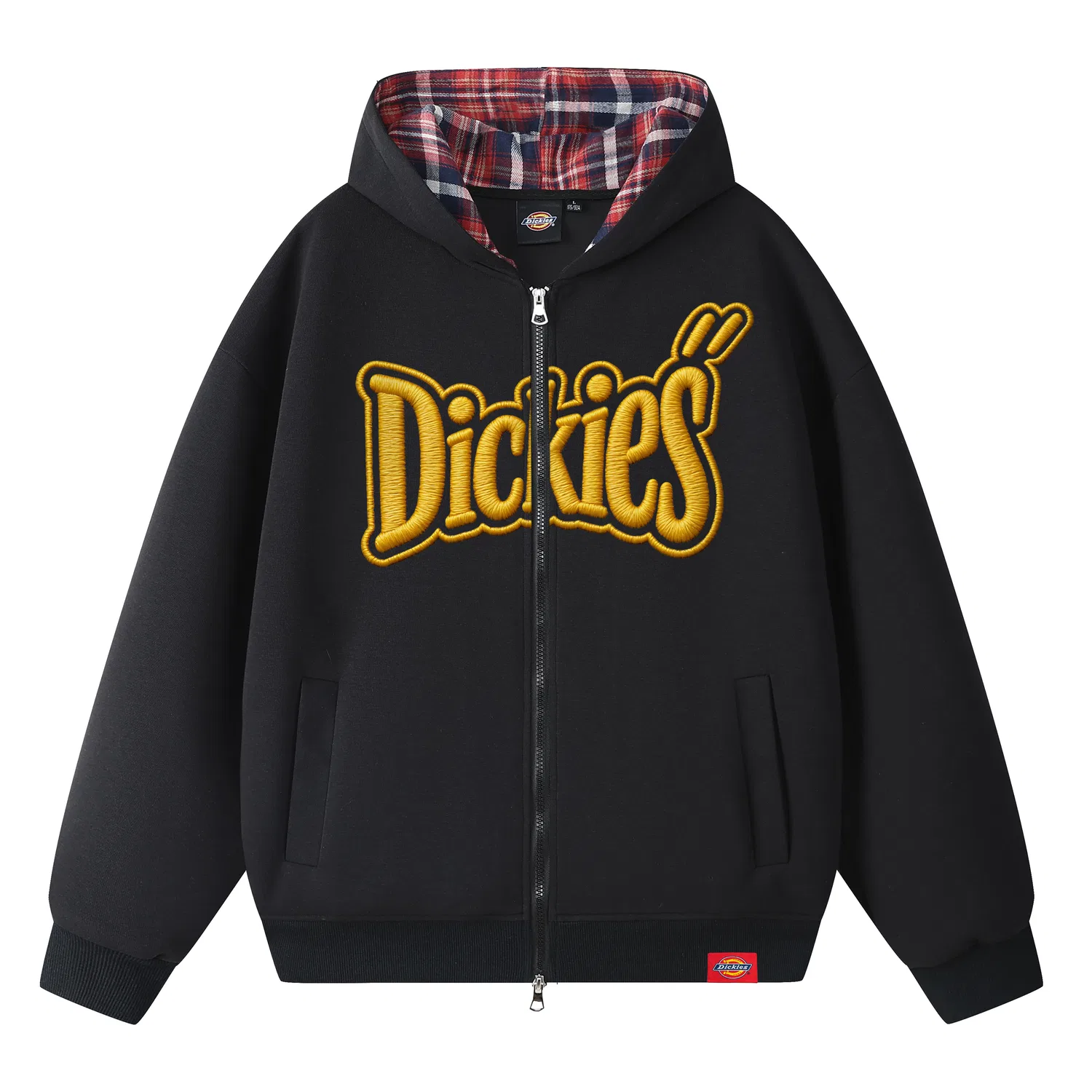 Детский свитшот с капюшоном Navy Blue/Red Plaid Dickies, Navy Blue/Red Plaid — фото 3