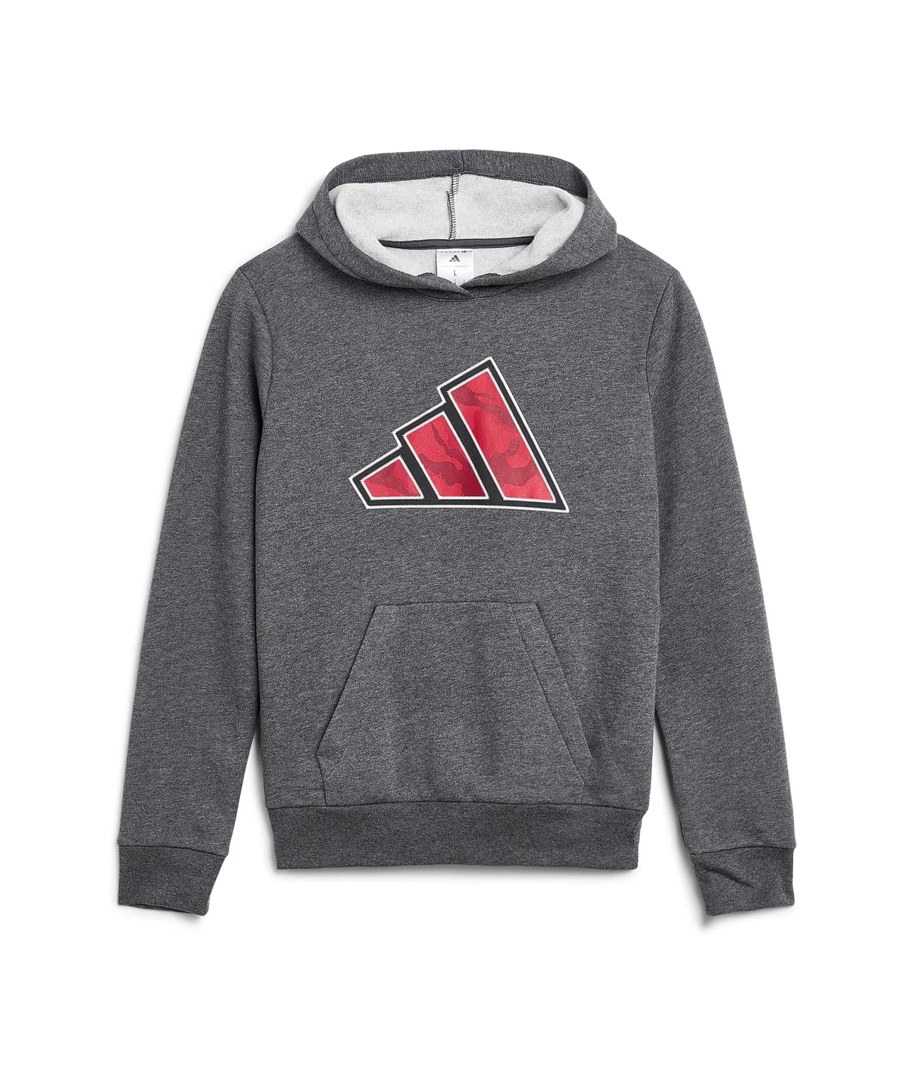 Толстовка с капюшоном из флиса с графическим принтом (для детей постарше) Adidas Kids, Dark Grey Heather 1