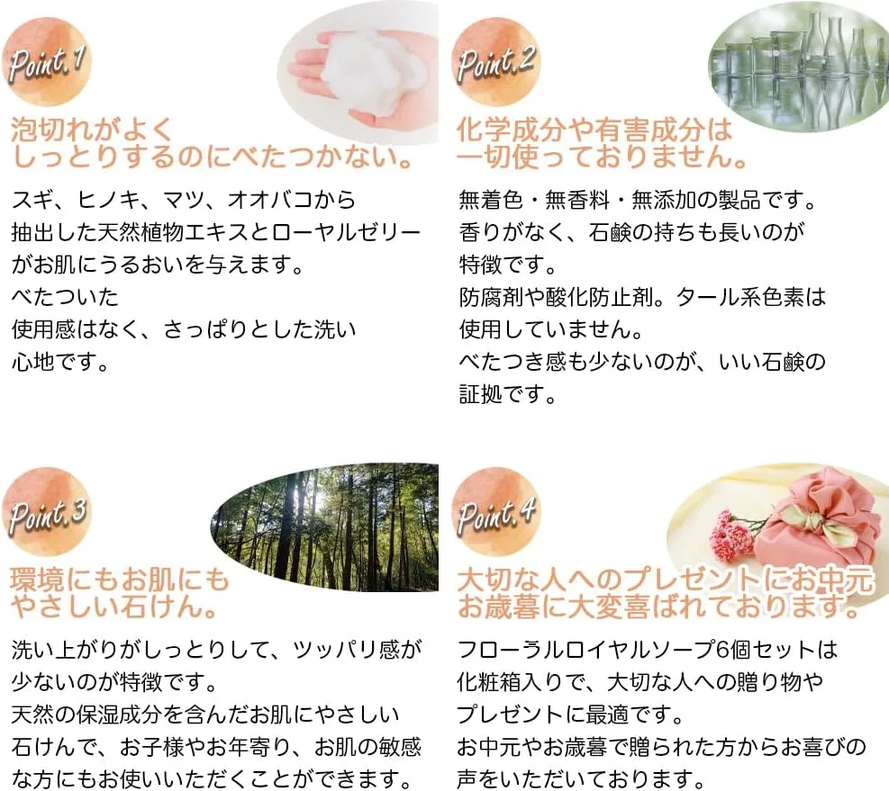 Набор Flora — Жидкое мыло Royal Soap, набор из 6 шт, 720 г, без отдушки — фото 4