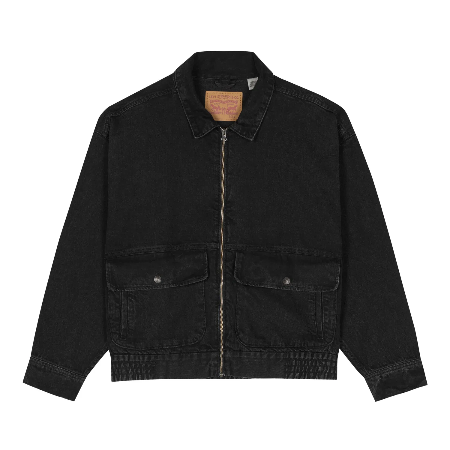 Детская джинсовая куртка с отложным воротником Levis, Black
