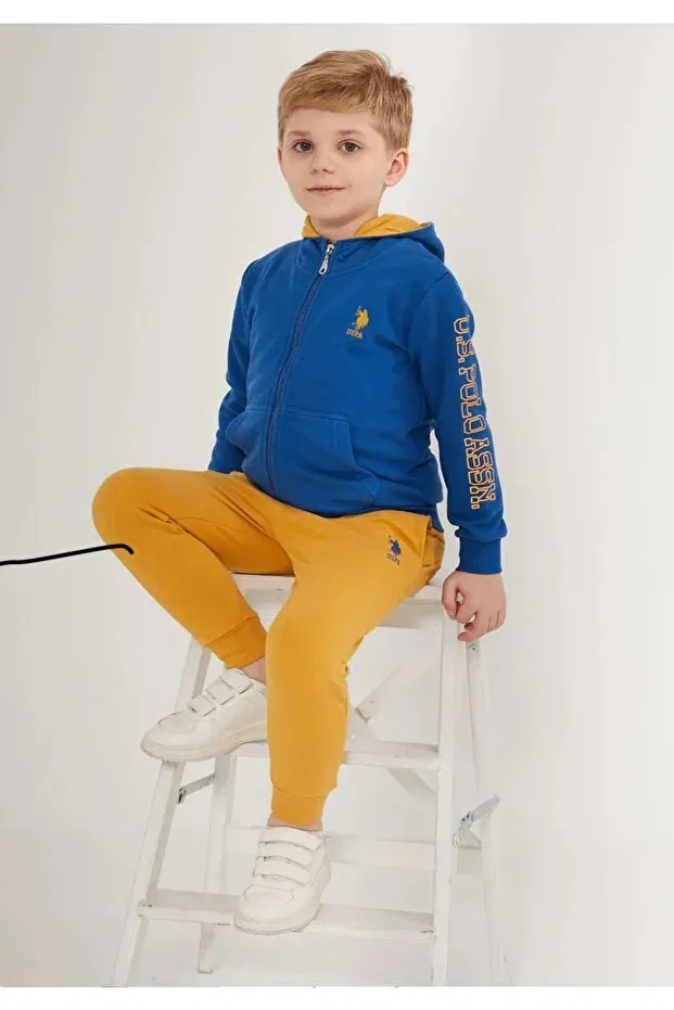 Детский спортивный комплект для мальчиков с принтом U.S. Polo Assn., Blue