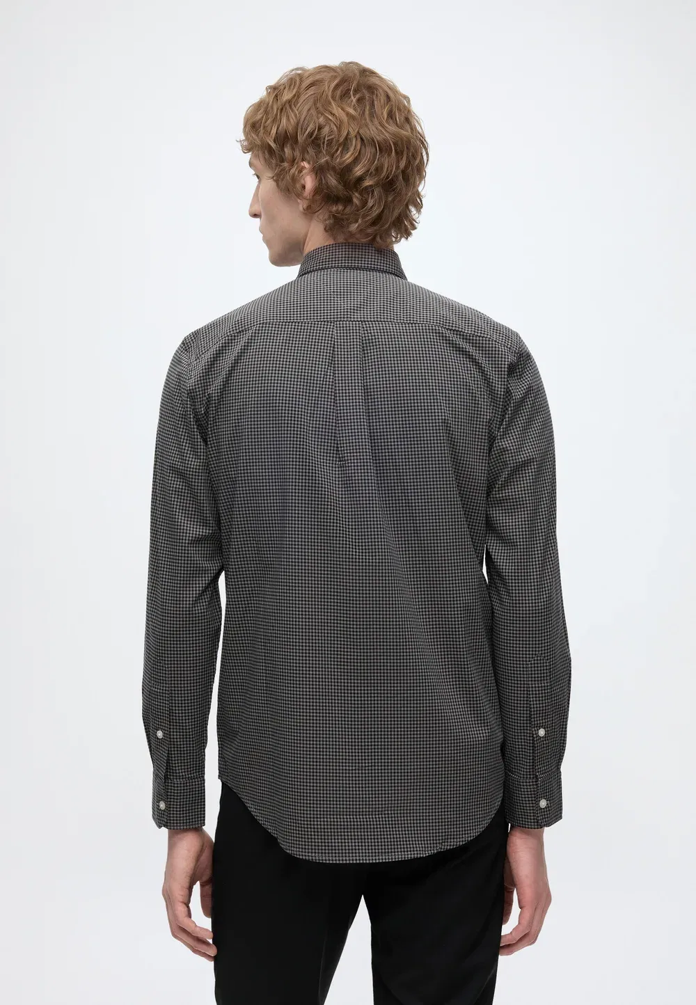 Рубашка из поплина в клетку Flex RF - рубашка Tommy Hilfiger, Hydrogen Grey — фото 3
