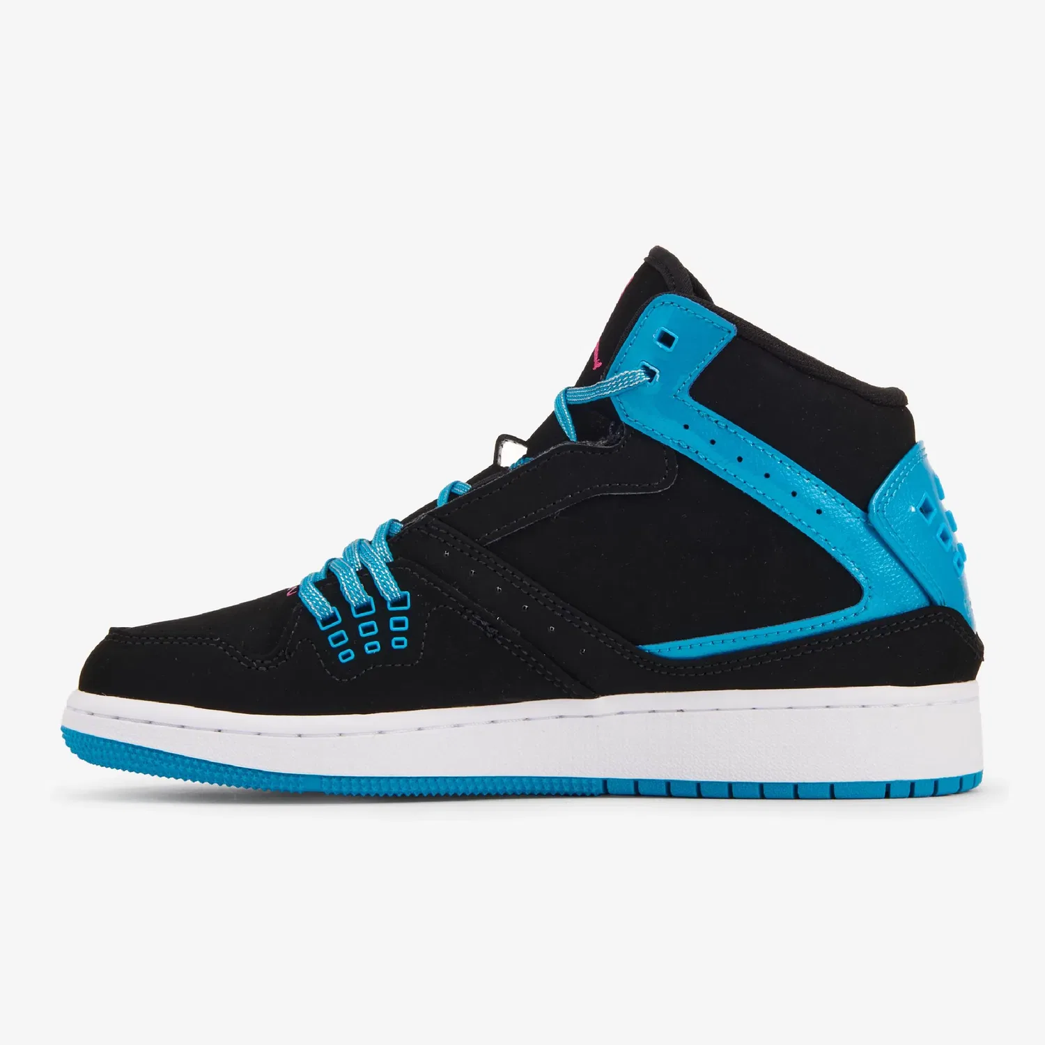 Детские кроссовки средней высоты 1 Flight Jordan, Black/Pink/Blue — фото 2