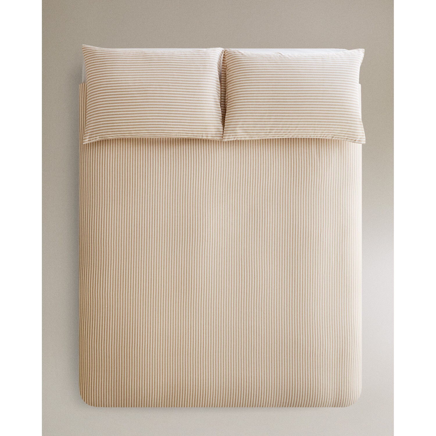 

Пододеяльник Zara Home With Narrow Stripes, горчично-желтый