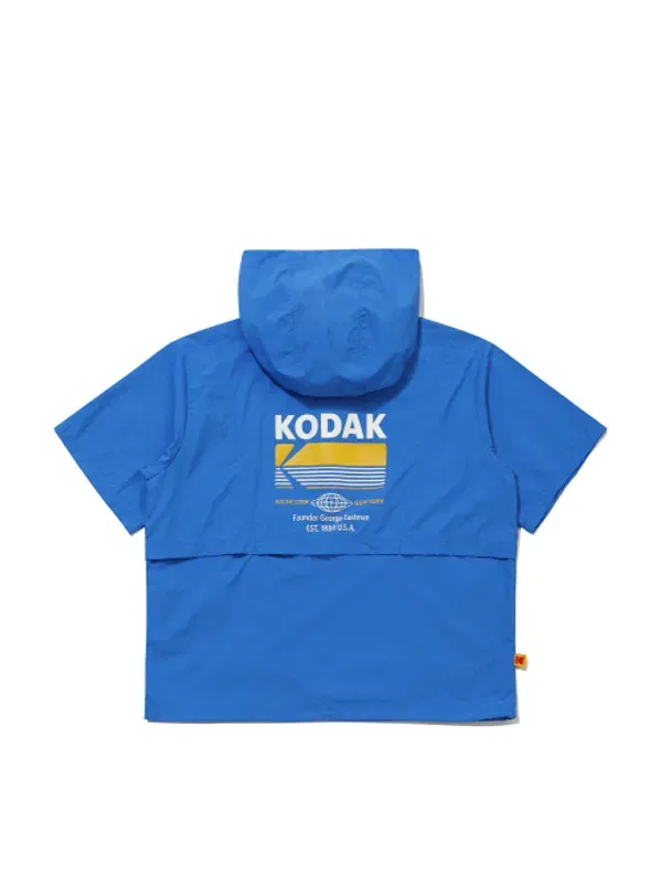 Футболка с капюшоном анорак детская, графический принт, Kodak Kids, синий — фото 4
