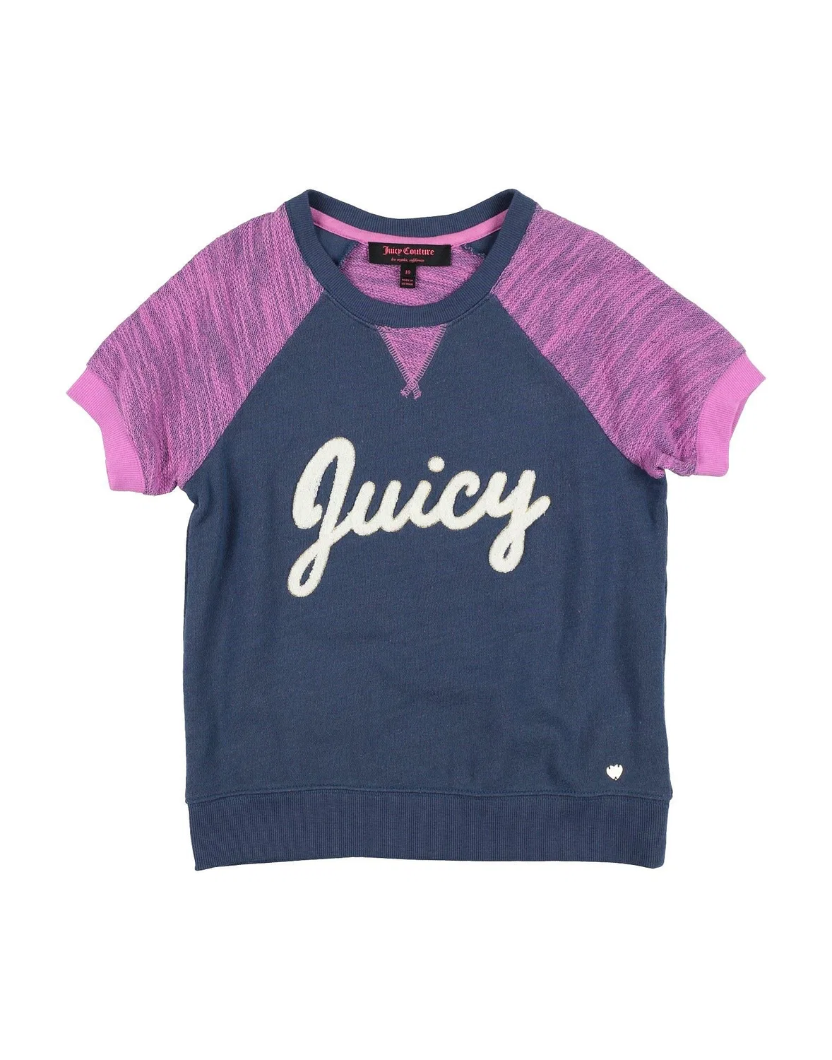 Детский свитшот для девочек с логотипом Juicy Couture, темно‑синий
